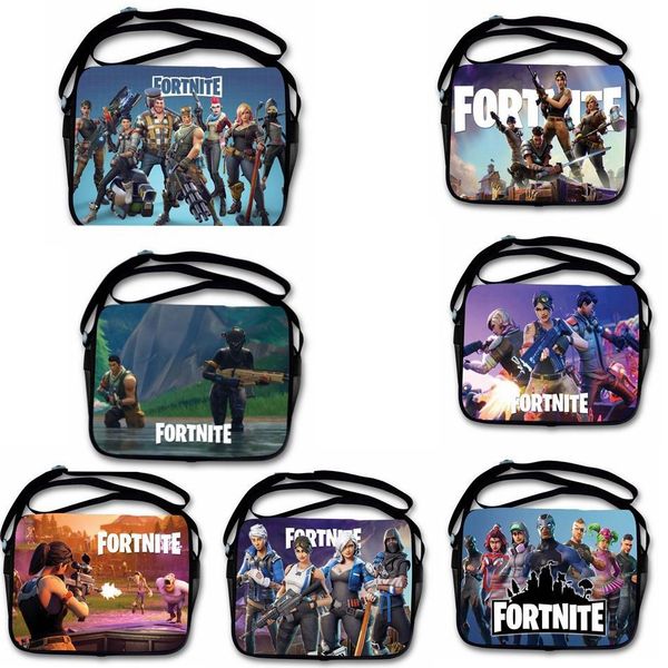 

2018 7 color fortnite co play me enger bag teenager backpack cartoon print bag kid gift 28 35cm houlder bag mma336