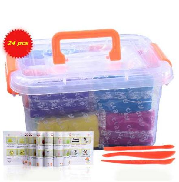 

24pcs Clay Set Slime Polymer Fimo Plasticine DIY Clay Light Creative Handgum Toy Slime Clay Air Dry Playdough Gifts For Children
