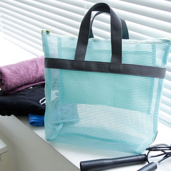 

swimming bag mesh beach bags women travel bag storage organizers summer clothes washing package packing cubes pockets for girls