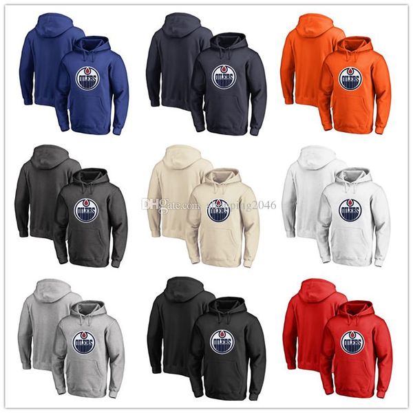 

men's edmonton oilers fanatics branded black ash white red orange embroidery primary logo pullover hoodies long sleeve outdoor wear sti, Blue;black