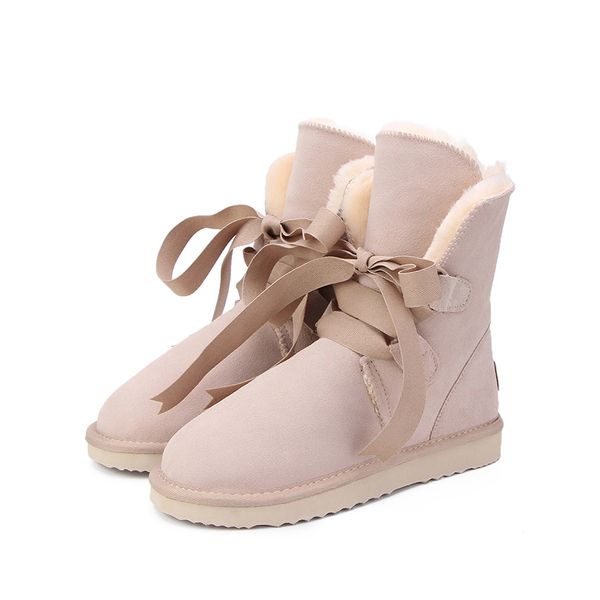 

new fashion women snow boots genuine leather winter boots warm women boots 12 colour shoes, Black