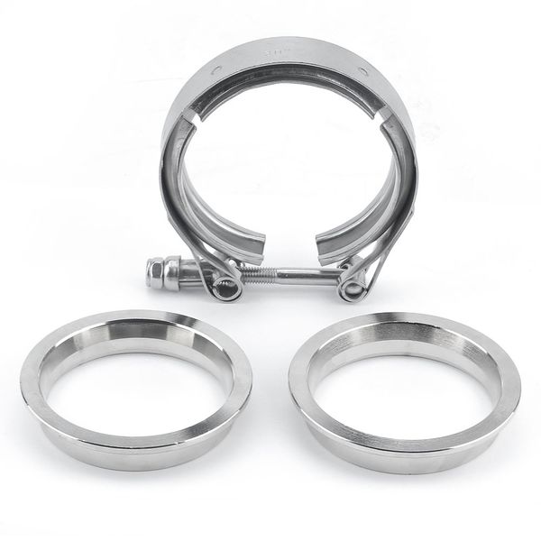 

cnspeed car 2.5 inch auto parts v-band clamp kit for turbo, exhaust pipes turbo downpipe exhaust clamp v band