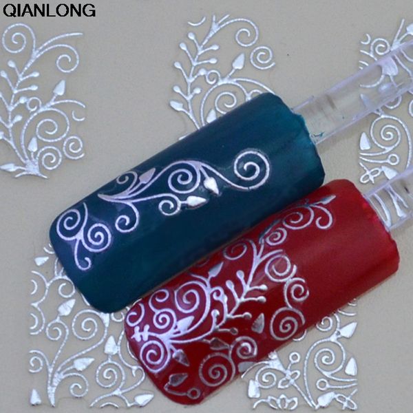 

fashionable and classic high-quality honeysuckle vine nail stickers nail art stickers decals, Black
