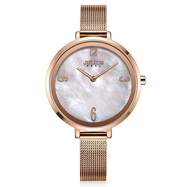 

new julius lady women's watch tmi mov't fashion hours stainless steel bracelet business clock girl's birthday valentine gift, Slivery;brown