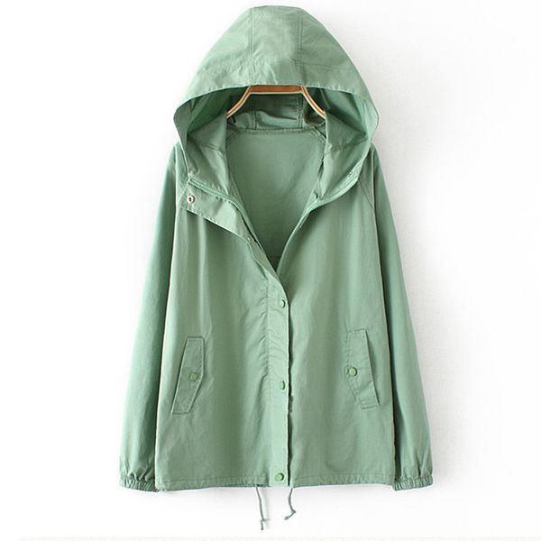 

2017 oversize women windbreaker spring autumn long sleeved hooded jacket coat lady korean loose casual thin jacket women bl197, Tan;black