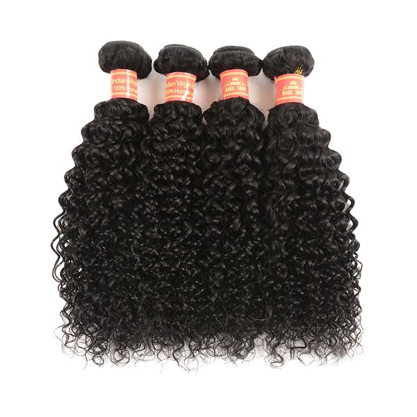 

10a indian virgin hair kinky curly 100 unproce ed human hair weave 4 bundle natural black color can be dyed