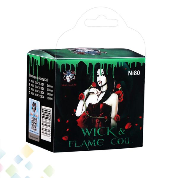 

Authentic Demon Killer Wick and Flame Coil Ni80 with Muscle Cotton Ni80 Material 0.12-0.4ohm Coils for RDA RBA Atomizers DHL Free