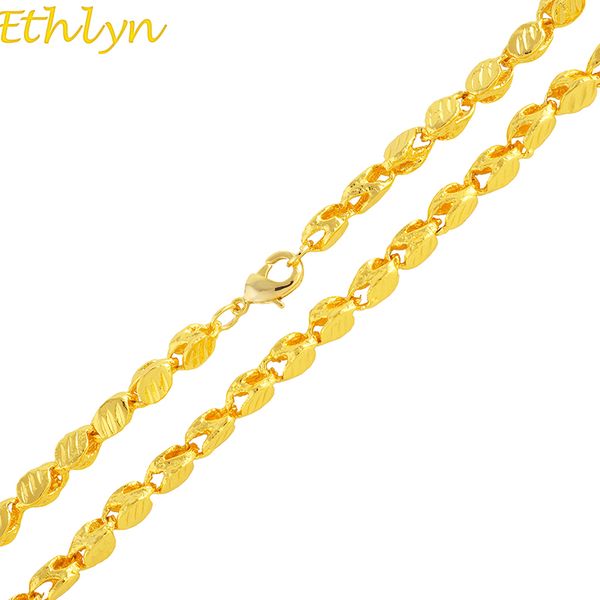 

ethlyn handmade length 50cm width 3mm,new ethiopian thick necklace gold color africa eritrea chunky chain dubai/arab n034, Silver