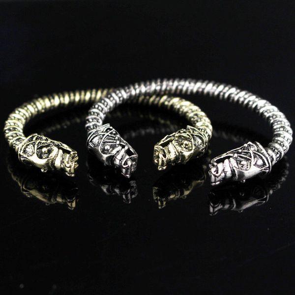 

europe and the united states retro trend around viking viking lifeline opening bracelets metal bracelet jewelry wholesale, Black