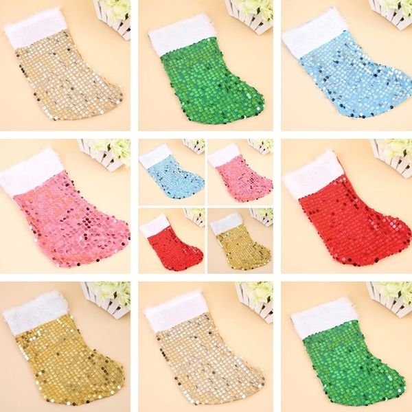 

new factory direct sale sequins christmas stockings christmas pendant candy bag gift bag christmas gift bag t7i118