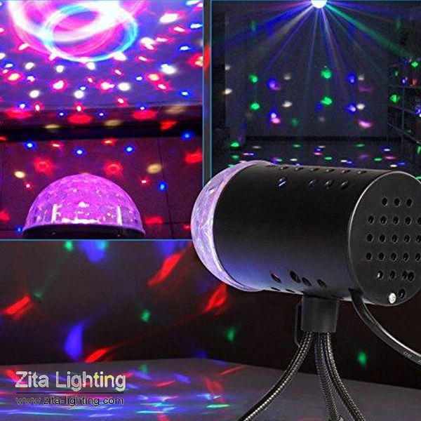 

Zita lighting profe ional eu plug 3w led rgb tage light auto rotating cry tal la er di co lighting lamp dj led bulb party dancing lamp