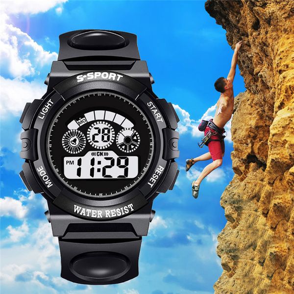 

luxury men analog digital army sport led waterproof wrist watch child/boy's/girl's gifts sports watches gifts, Slivery;brown