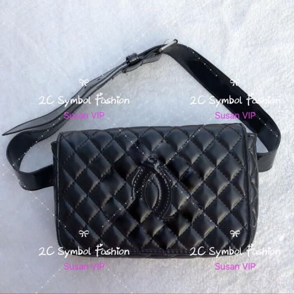 

Fashion Pu waist bag classic quilted logo for white or black luxury famous beauty organizer fashion sport waist bag VIP gift