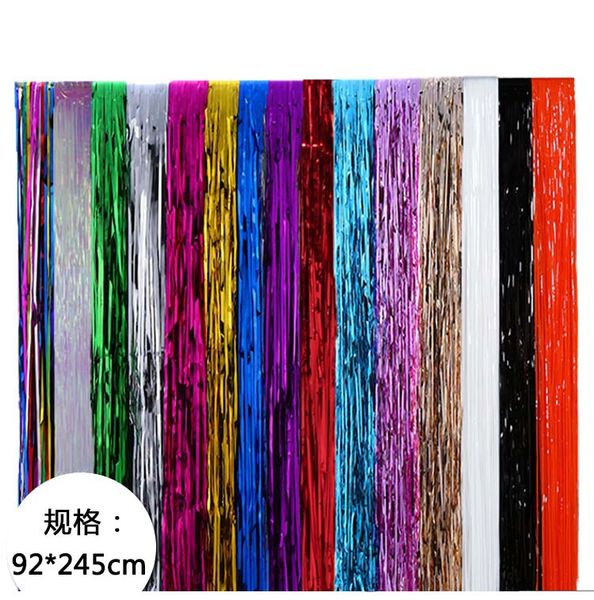 Metallic Foil frange curtain Guirlandes Mariage Fête Maison heureuse nouvelle année Décoration