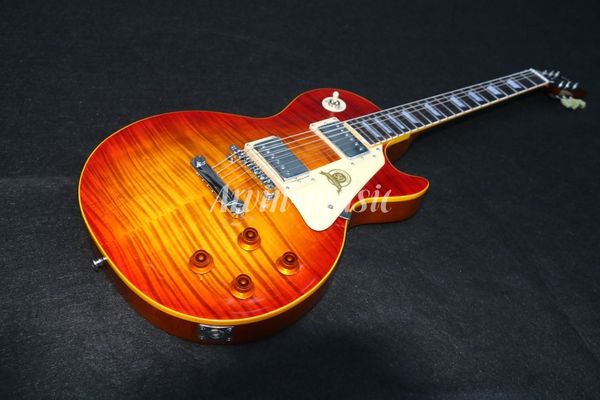 

arvinmusic new arrival heritage cherry sunburst tiger flame electric guitar,50th anniversary reissue guitar,ing