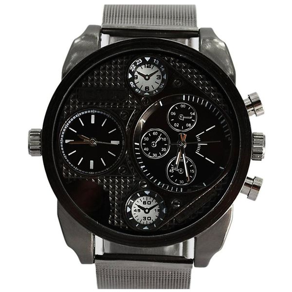 

Oulm 9316 Большой циферблат круглые мужские кварцевые наручные часы с стальным ремеш