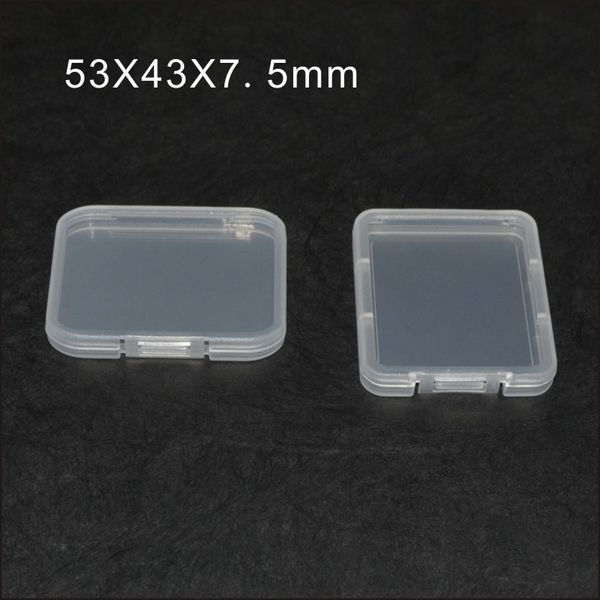 

7.5mm случай карточки Пластиковых окон Прозрачной Стандартного держатель супер чистая белая коробка чехол для микро SD TF XD CF-карты для хранения