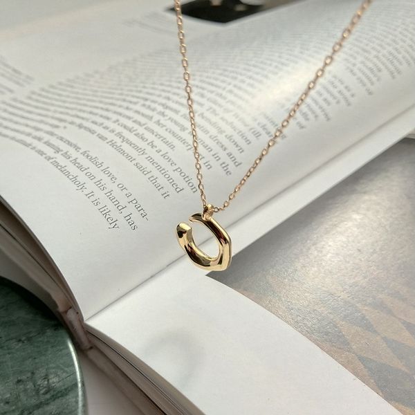 

louleur 925 sterling silver c letter pendant necklace gold fashion design personality necklace for women 2018 fine jewelry