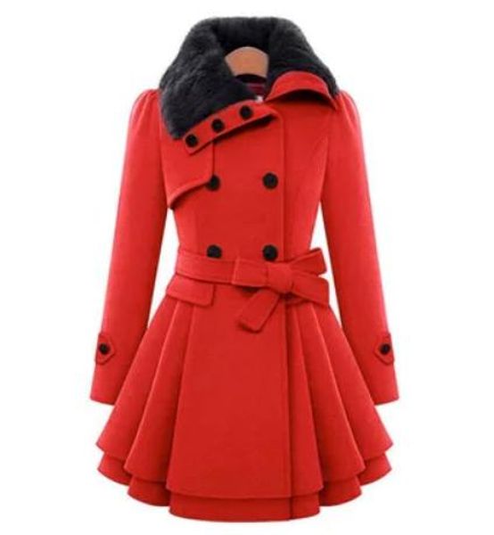 

send 2018 winter women new style woolen coat, Black