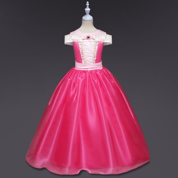 

new 2018 sleeping beauty princess dresses aurora party dresses gauze children child girls costume halloween xmas clothing hh-a09, Red;yellow