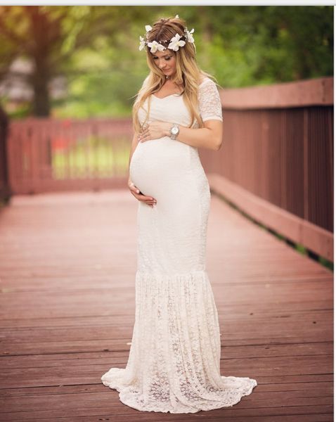 

maternity dress maternity pgraphy props lace maxi dress elegant pregnancy p shoot women maternity lace dress, White