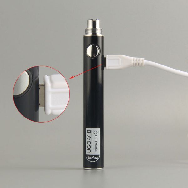 

UGO-V II 650mah 900mah Vape Pen Battery electronic cigarettes 510 Thread ecigs vape battery with Micro USB 510 Charger Cartridges Battery