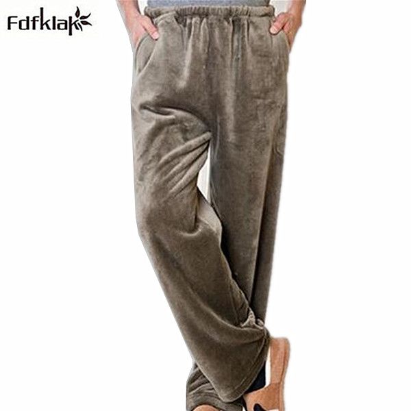 

2017 new autumn winter pajama pants women and man pajamas muzhskaya thickening flannel pants women sleep pijama q722, Black;red