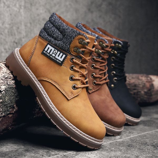 

martin boots men's winter new men's tooling boots england retro high to help big shoes wild shoes