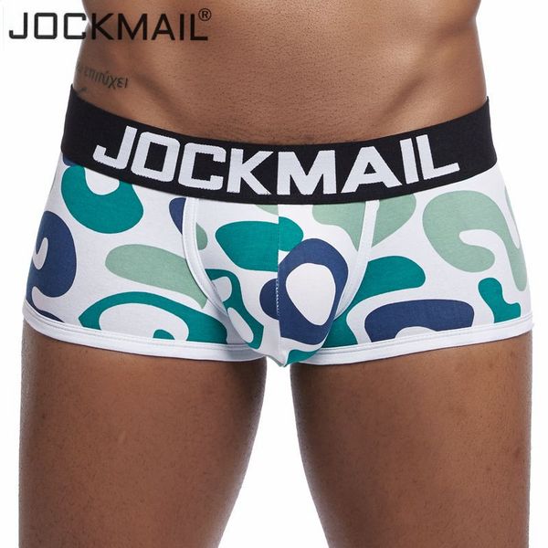 

jockmail camouflag male panties breathable boxers cotton men underwear u convex underpants calzoncillos hombre boxer marca, Black;white