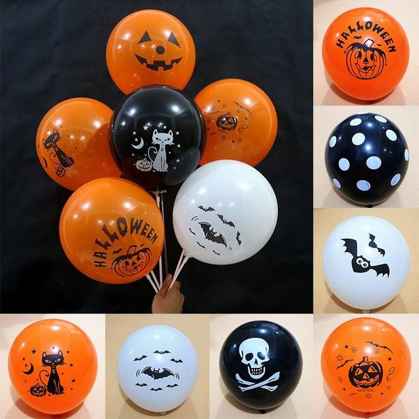 

halloween latex balloons pumpkin smiley face party bat skull print pirate ship ballons halloween party decoration supplies