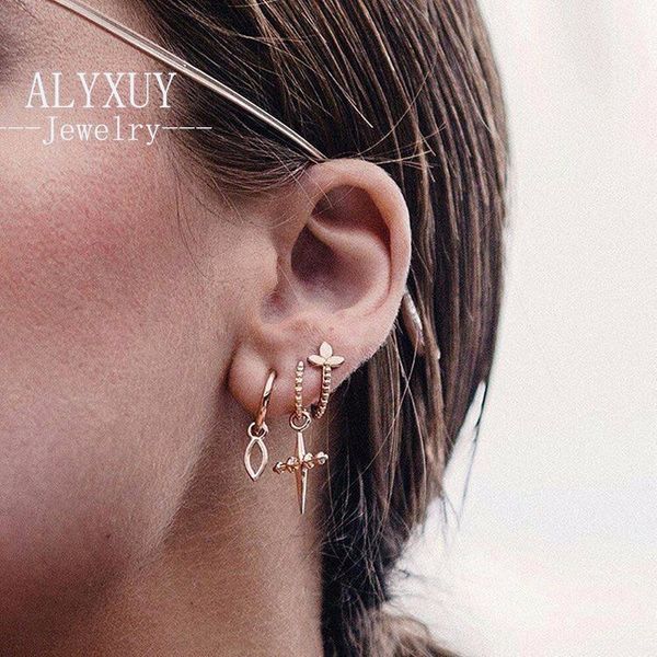

new jewelry cross drop earring set for women fashion girl ngifts e0130, Silver