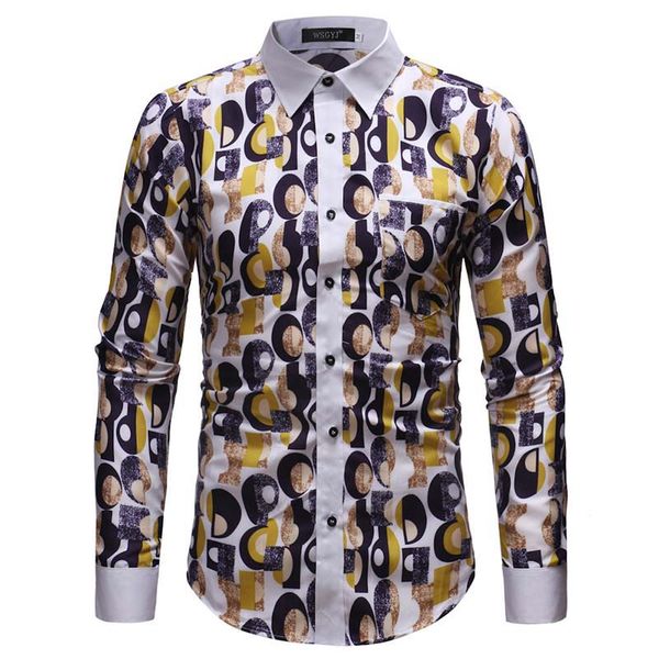 

men's fashion contrast color casual slim long sleeve shirt, White;black