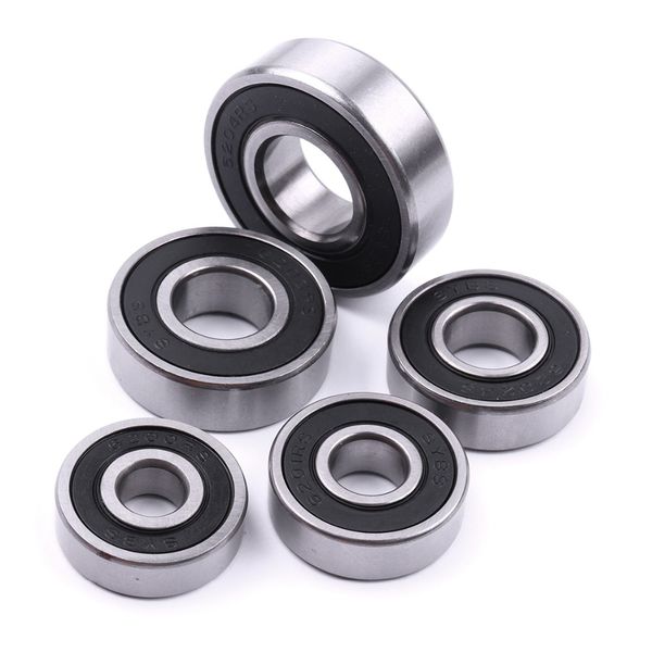 

5pcs/set sybs bearings 6200/6201/6202/6203/6204-2rs id 10/12/15/17/20mm bearing steel bearing set for skateboard wheels model