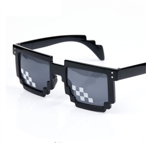 

men women party eyewear deal with it glasses 8 bits mosaic pixel male female sunglasses dealwithit thug life popular, White;black