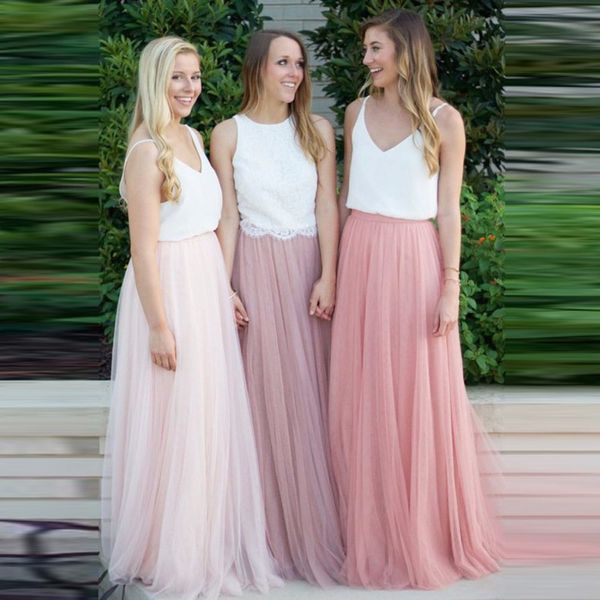 

Women 3 Layers Lace Maxi Long Skirt Soft Tulle Skirts Wedding Bridesmaid Skirt Ball Gown Faldas Saias Femininas Jupe Plus Size, Burgundy