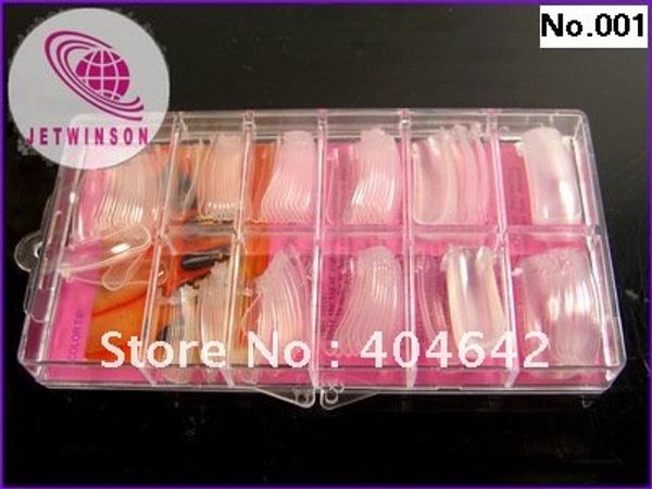 

120 pcs / lot dual nail form mold for diy 3d nail art tips, Red;gold