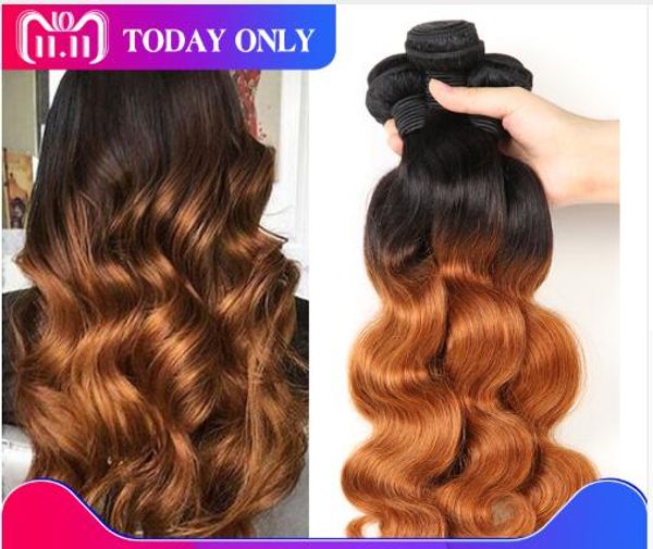 

бразильские пучки волос тела ombre hair bundle wefts hairing weave bundles remy human hairs extensions 11, Black