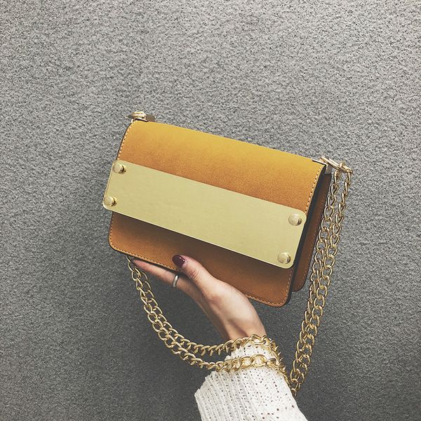 

2018 mini leather messenger patchwork bags women ladies shoulder chain strap bags mitao//9