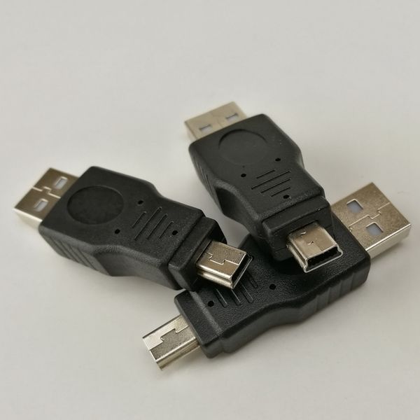 

usb 2.0 male to mini usb 5pin male connector adapter for mp3 camera car aux flash disk card reader keybaord mouse 1000pcs/lot
