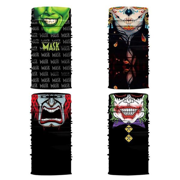 

bicycle motorcycle clown half face mask outdoor sports scarf balaclavas, Black