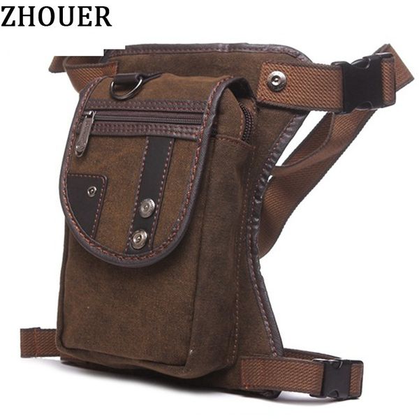 

vintage popular men's waist packs travel bags multifunctionl bag canvas waist bags leisure fanny pack leg bag yz490