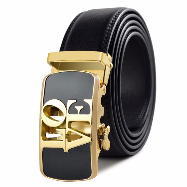 

cowhide quality assurance wholesale alloy automatic buckle hip belt men's belts black 125cm clothing hip belt ing, Black;brown