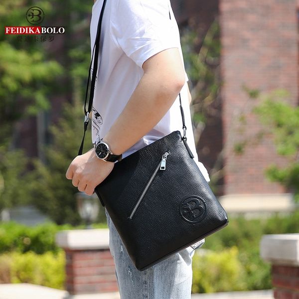 

new leather slanting men's bag, single shoulder bag, men's layer cow leather