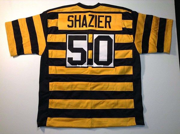 

retro custom sewn stitched #50 ryan shazier bumblebee mitchell & ness jersey s-5xl,6xl men's football jerseys rugby, Black;blue