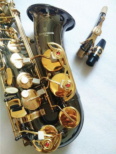 

japanese yanagisawa new black a-991 drop e alto saxophone black nickel gold sax woodwide instrument