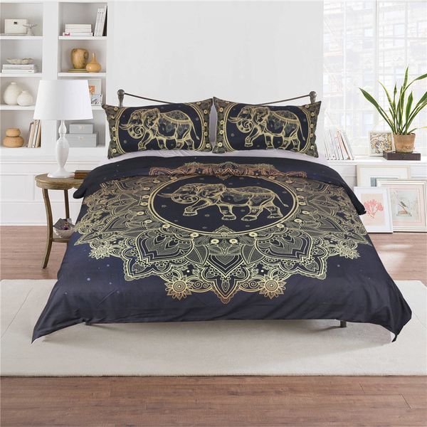 High Quality Hamsa Hand Duvet Cover With Pillowcase Black Dark