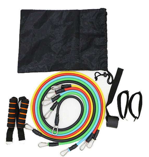

11pcs/set pull rope fitness exercises resistance bands crossfit latex tubes pedal excerciser body training workout yoga