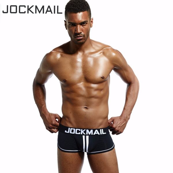 

jockmail мужчины открыть назад underwear бандаж сексуальная сисси трусики бездонные боксер шорты хлопок спинки ягодицы гей нижнее белье, Black;white