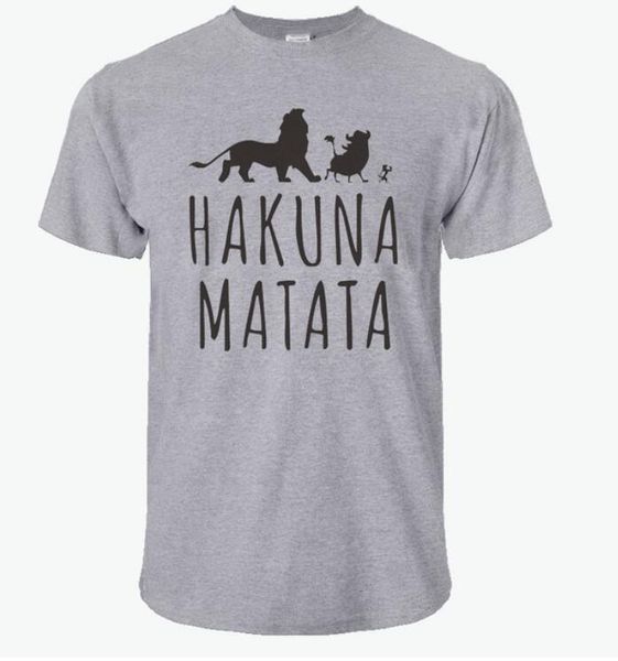 

Лето хлопок футболки Хакуна матата мужская большой размер футболки с коротким ру