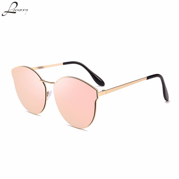 

lanxxy 2018 new fashion women mirror sun glasses female summer sunglasses eyewear, White;black